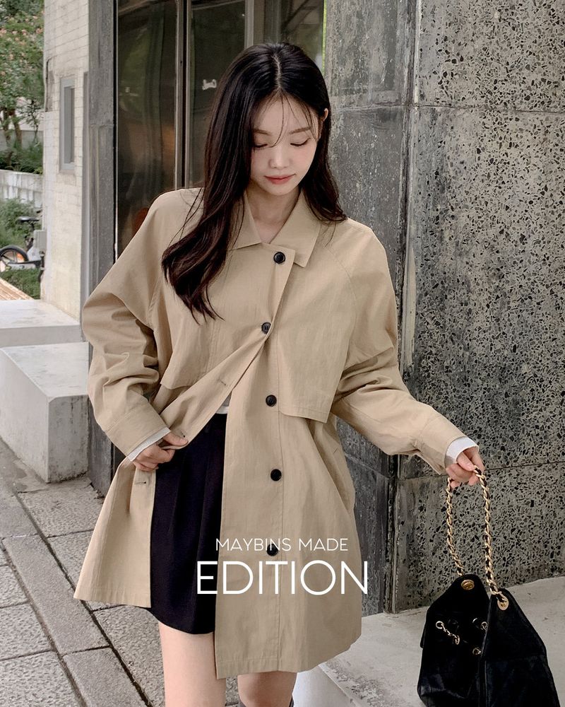 MADE. Roud half trench coat