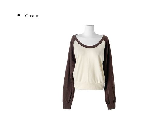 Tran Off-Shoulder Raglan Sweatshirt