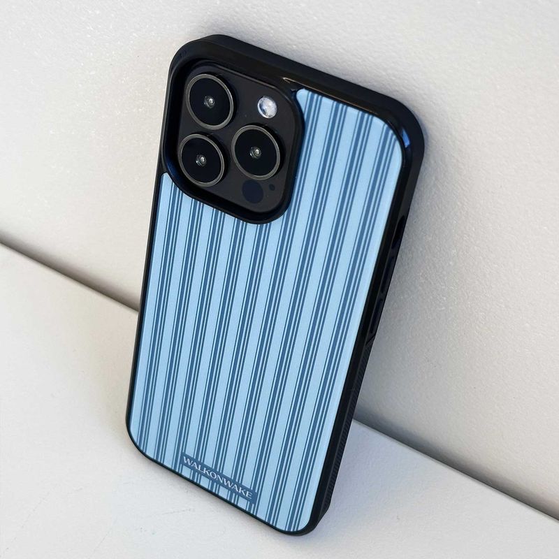 [Magsafe glass] Stripe case(green)