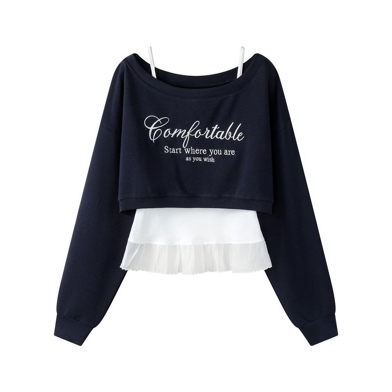 Avelyn Layer Crop Sweatshirt