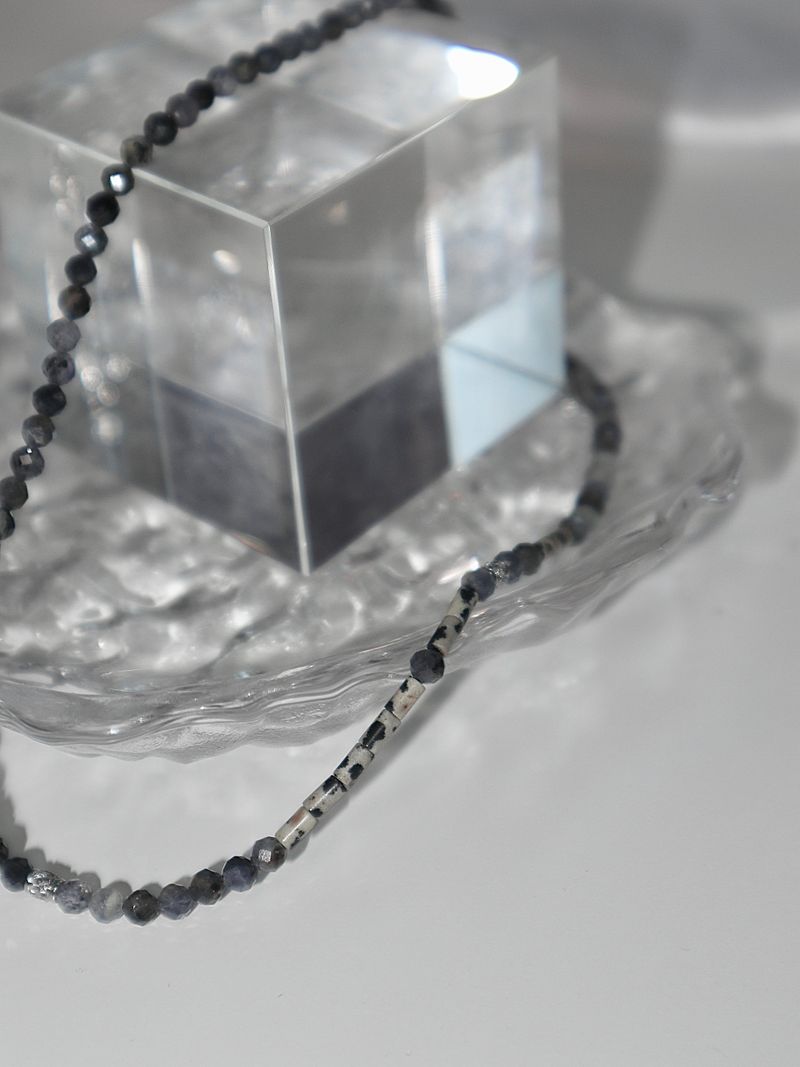 iolite gemstone choker