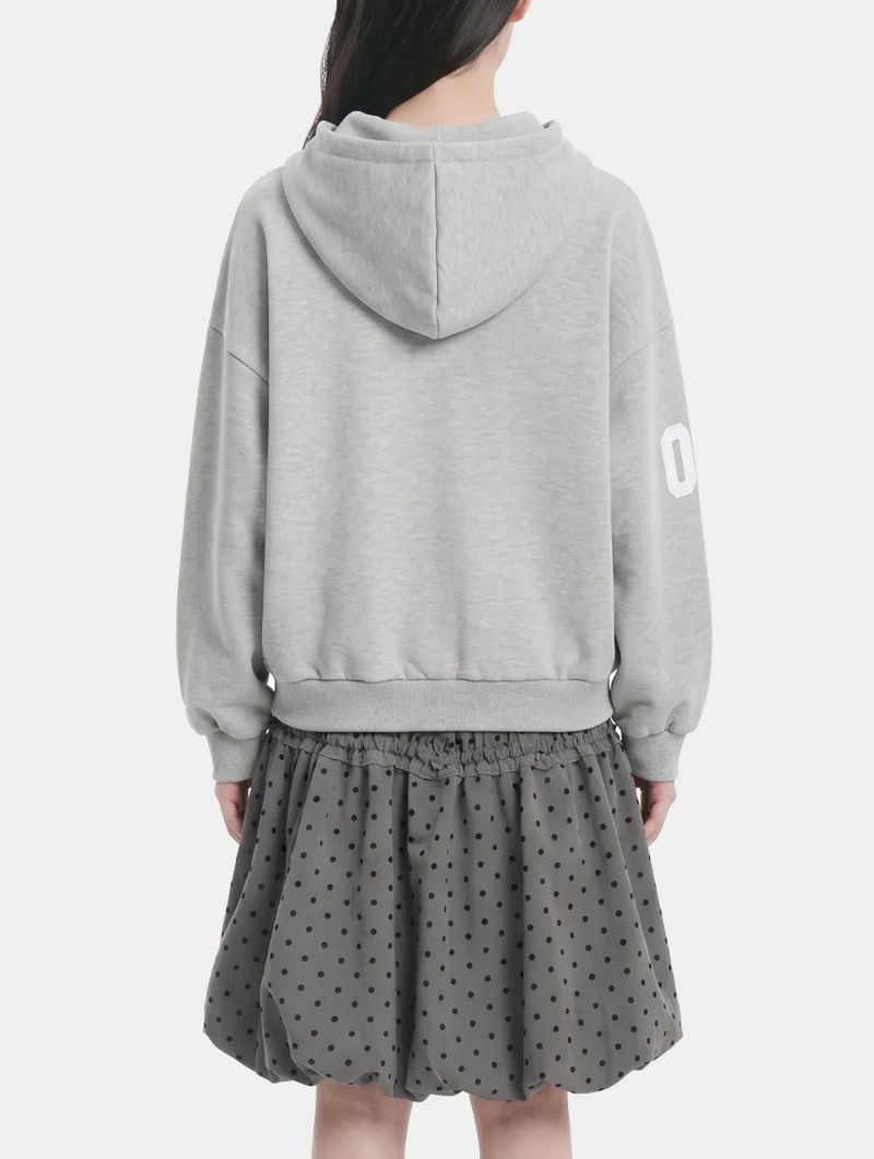 Sporty Patch Two-Way Hoodie Zip-Up