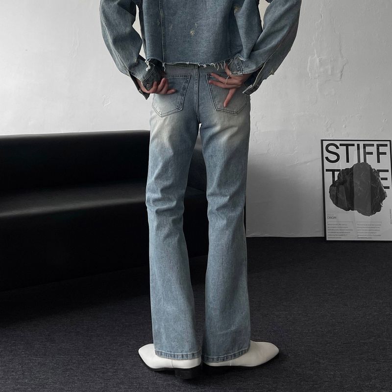 MG624,625 incision damage jean jacket (2 colors)