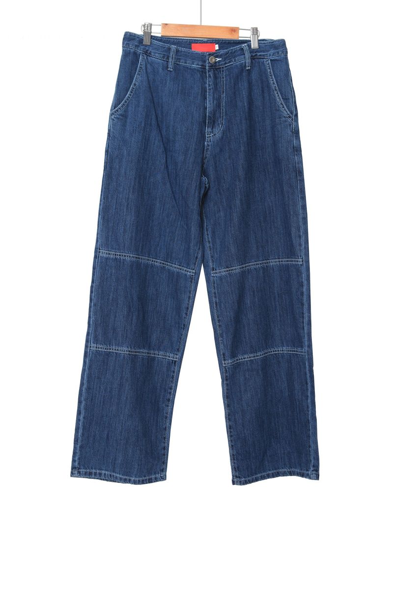 stitch work denim pants