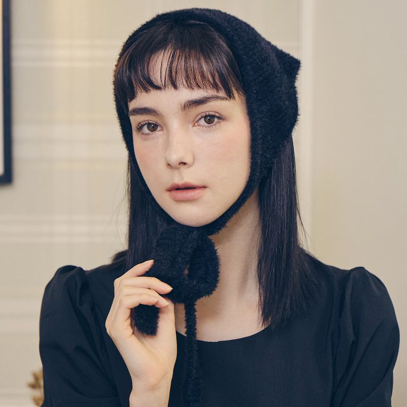 VARZAR Label Knit Bandana / Black