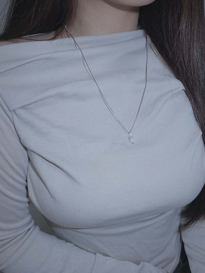 crack crystal drop necklace