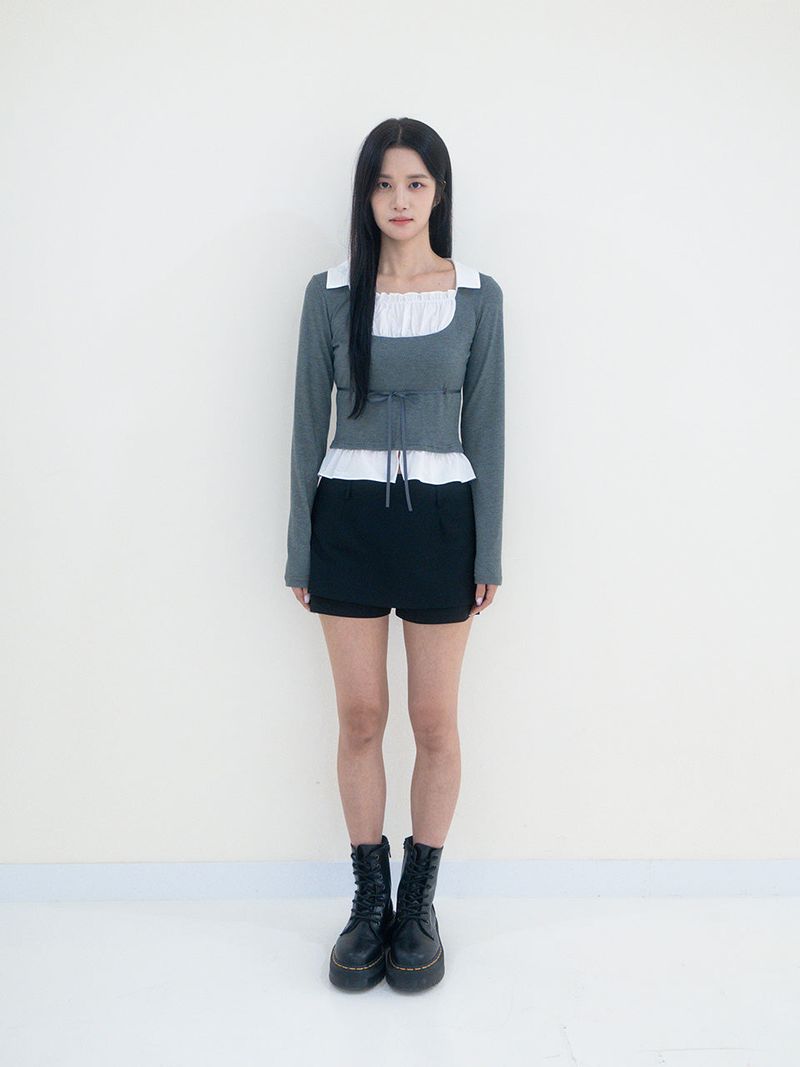 Claire top (Charcoal)