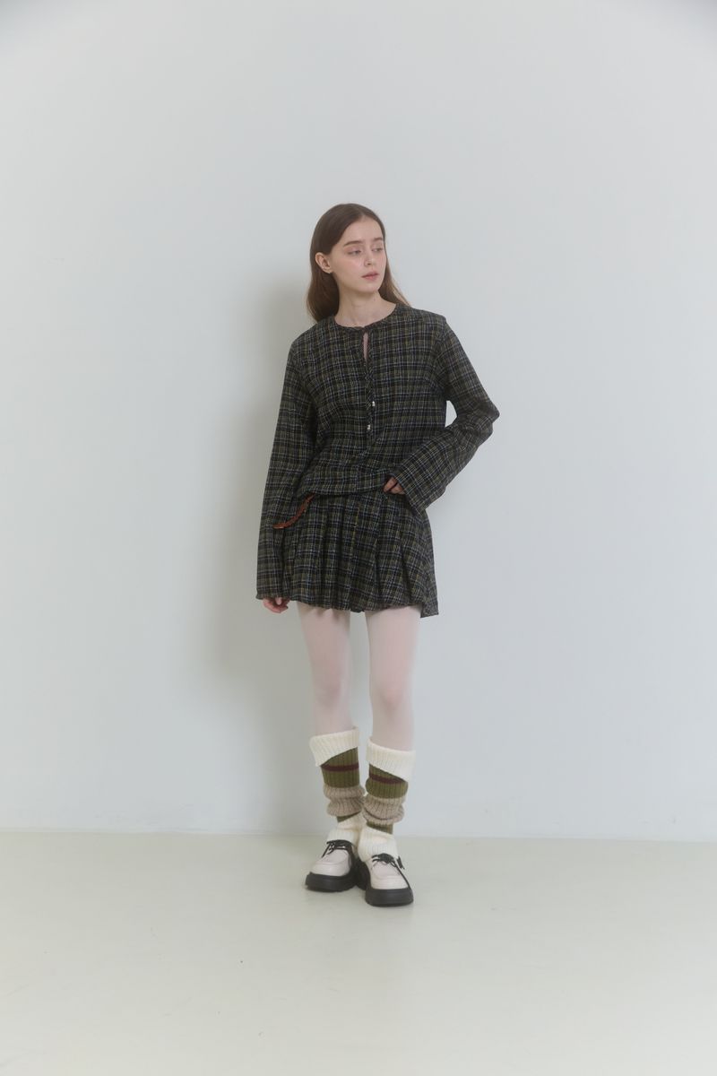 FROSTED CHECK DRESS