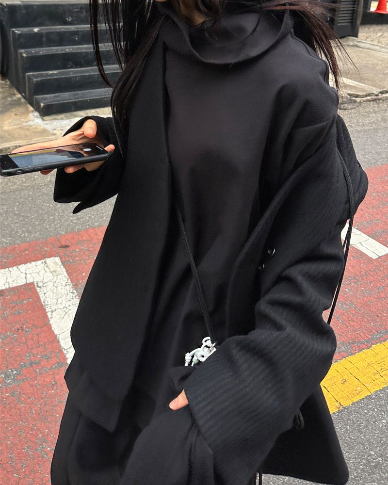 WOOHWA（ウファ）の「 WOOL HIGH NECK BL SH（Tops）」