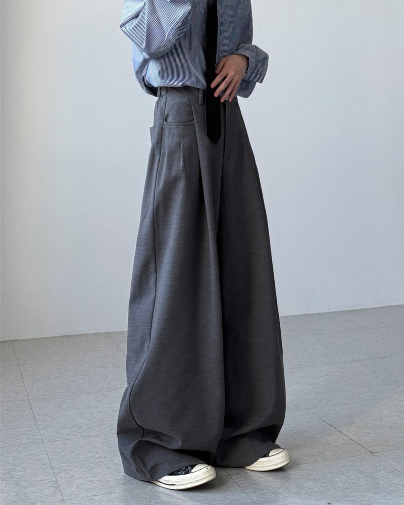 Mason Pintuck Wide Slacks