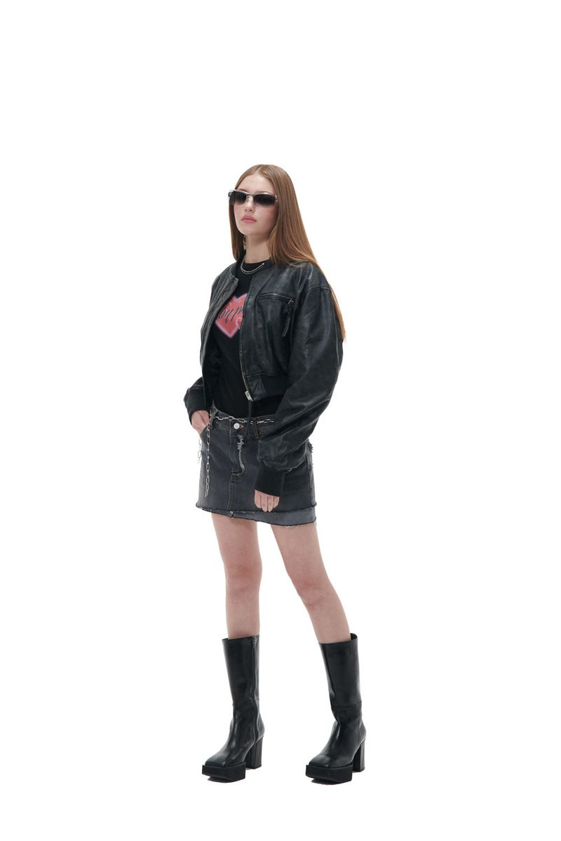 FOLD DENIM-BLACK