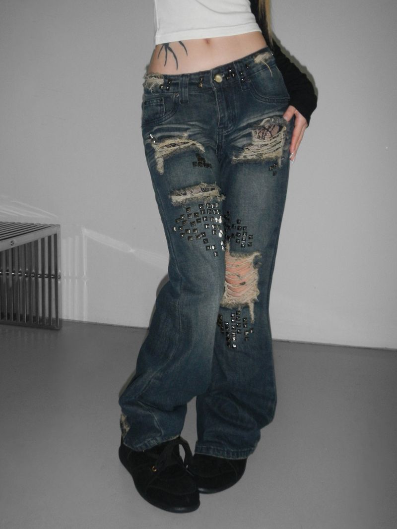 maybe stud dark denim pt