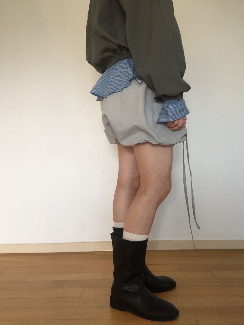 Tie Balloon Mini Skirt (4 colors)