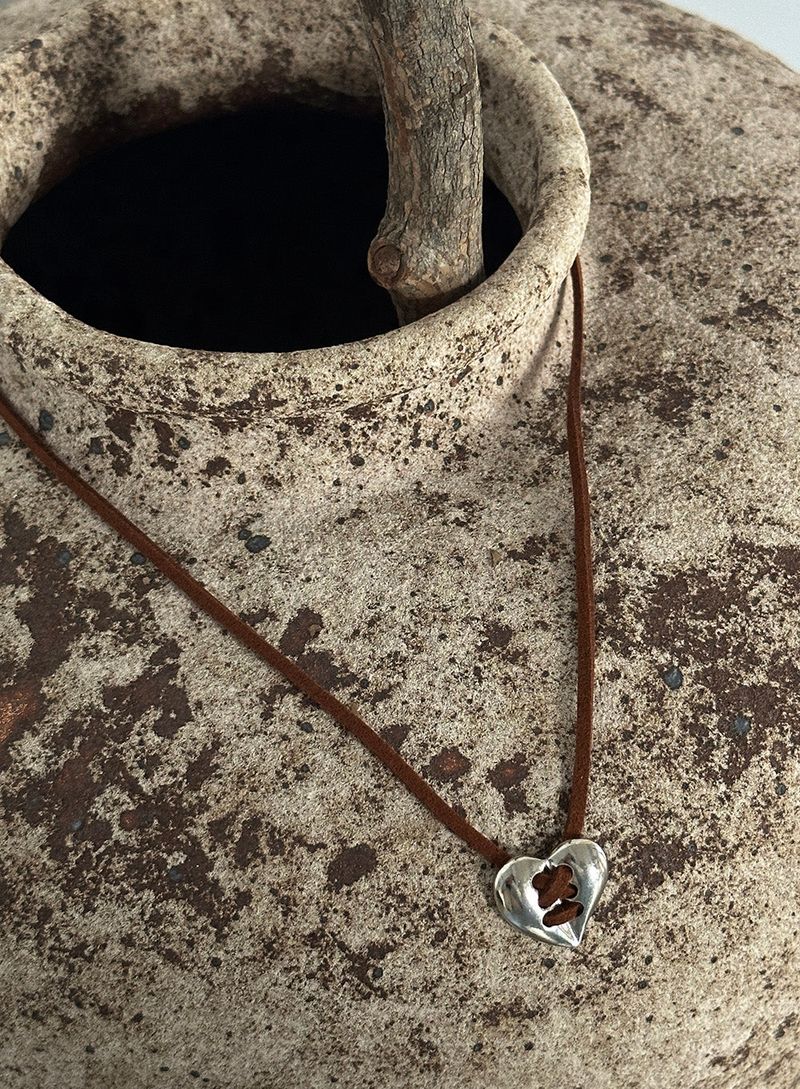 Heart Ethnic Suede Necklace