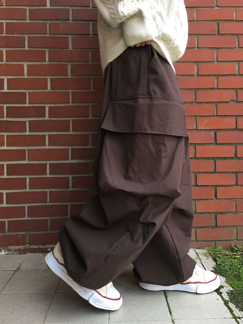 Leak Cotton Big Cargo Pants 3C