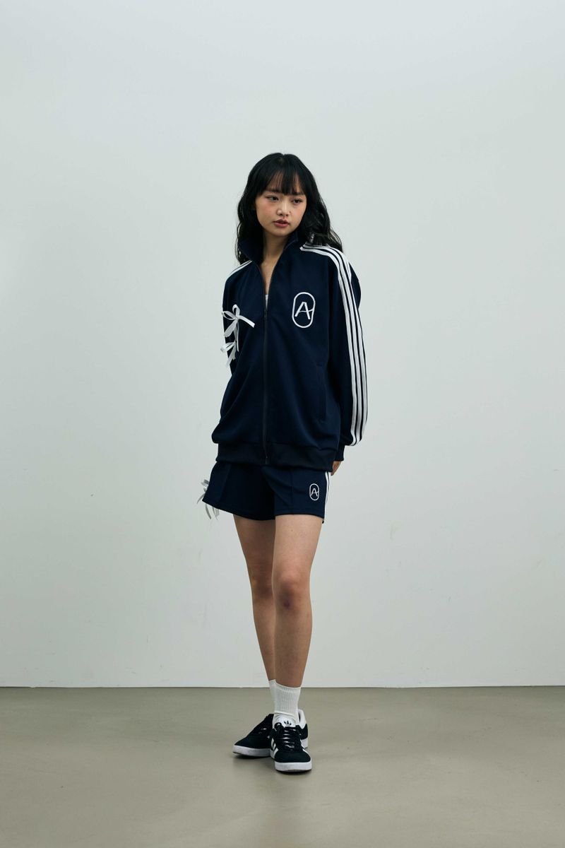 A RIBBON TRACK TOP / NAVY