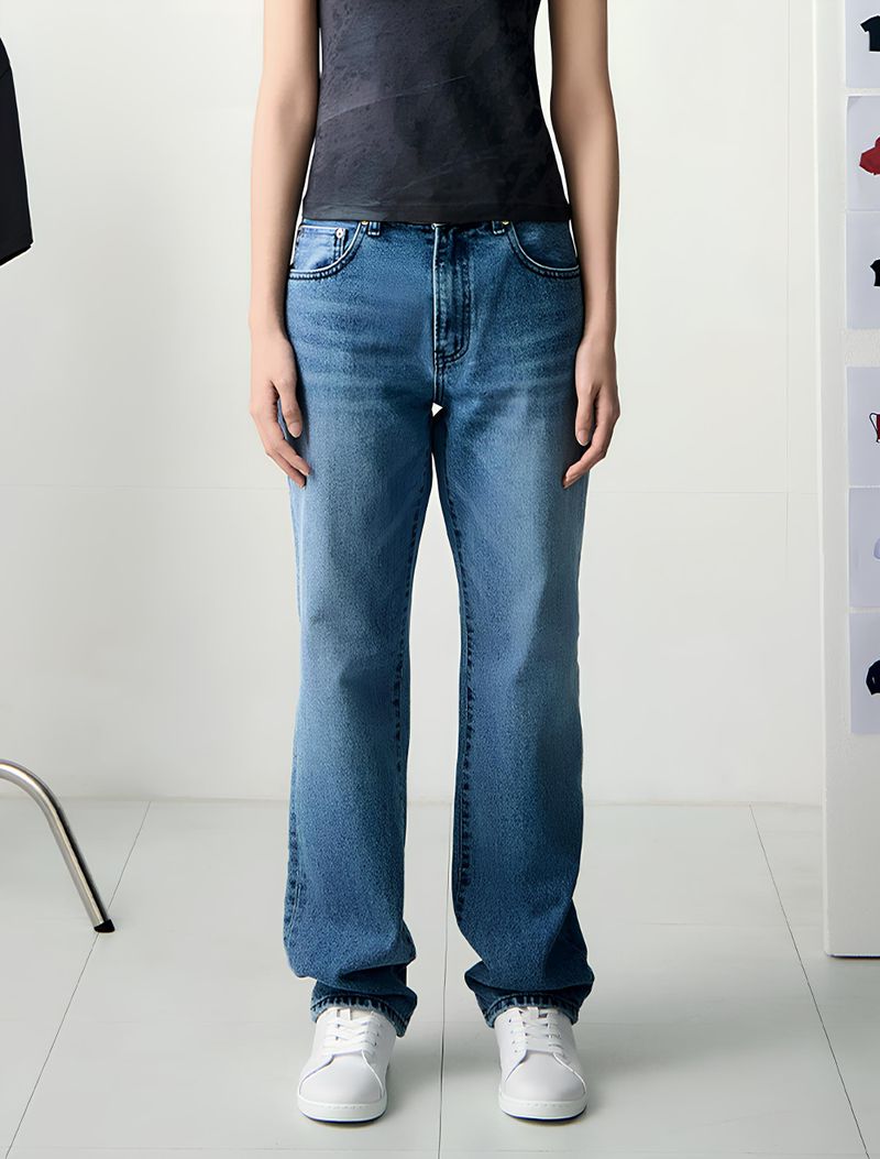 [UPDRAFT]NYLON POCKET COTTON DENIM PANTS