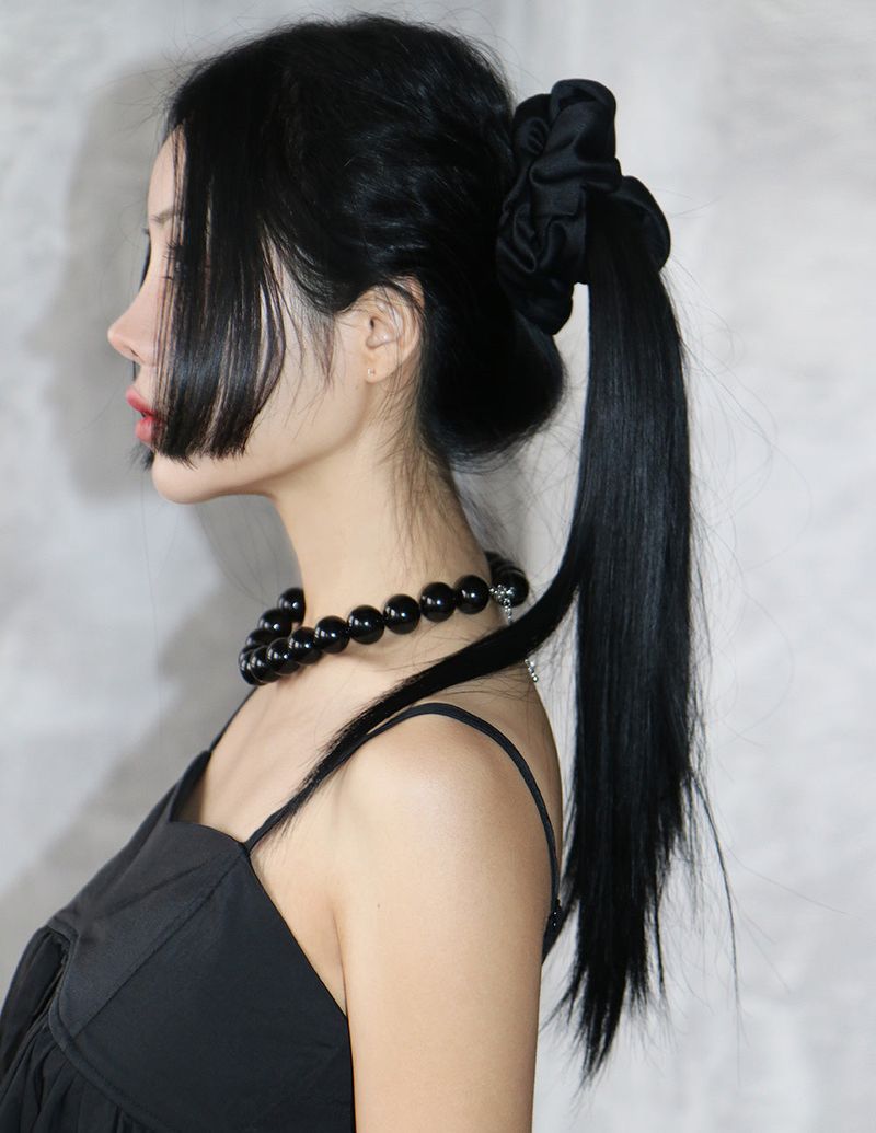 18 mm Black Pearl Ball Necklace