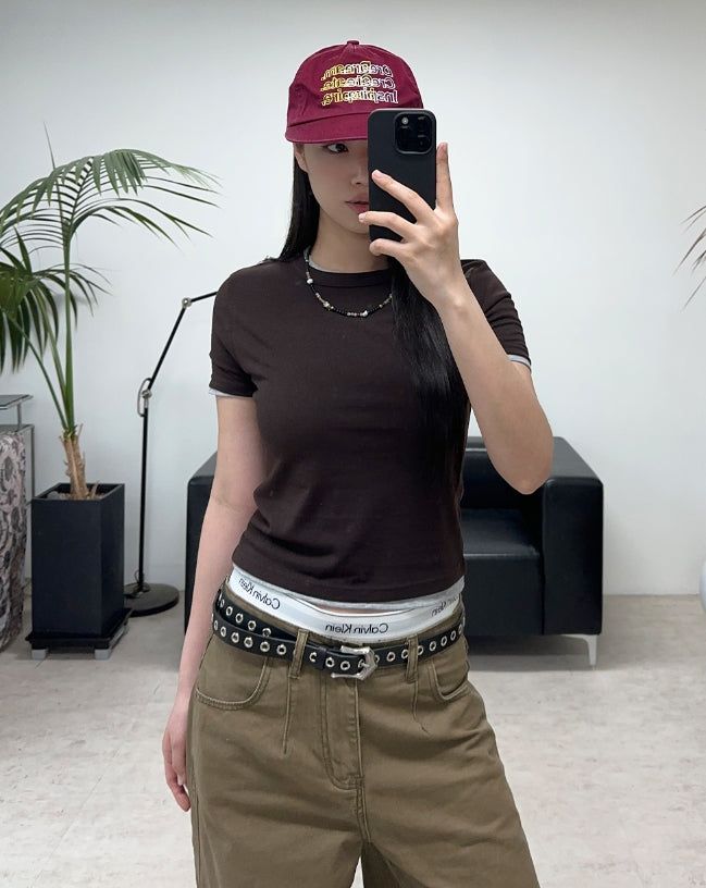 Erin Tencel Crop Short Sleeve Tee