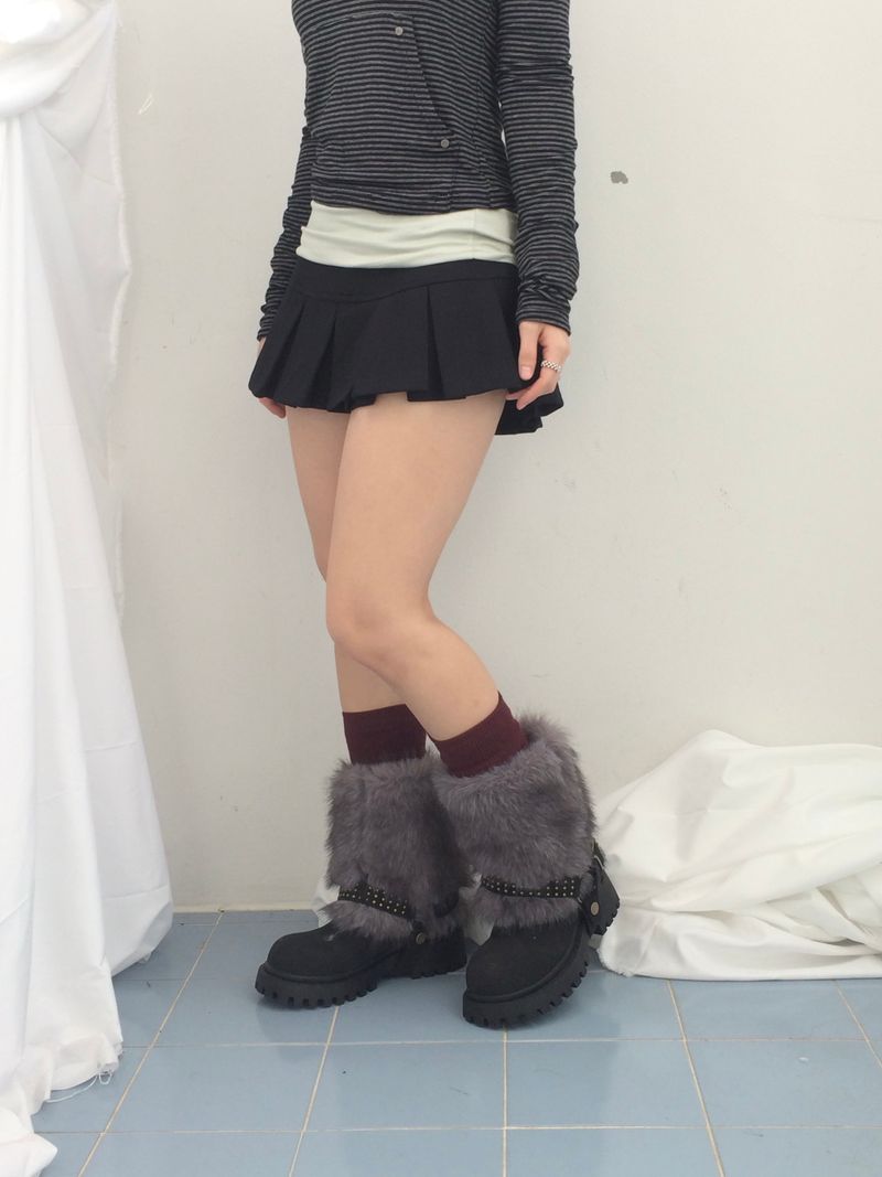Basic Pleated Miniskirt