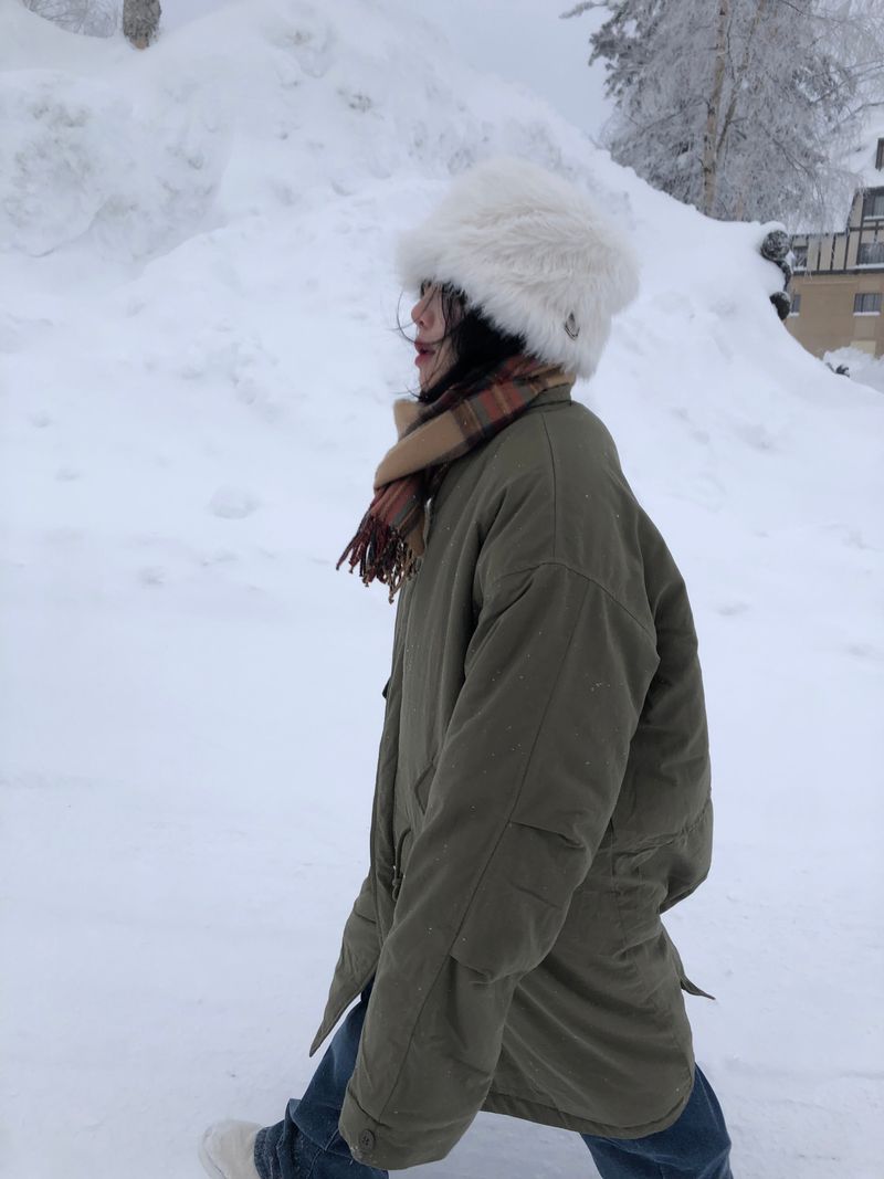 Nieve long fishtail padding parka