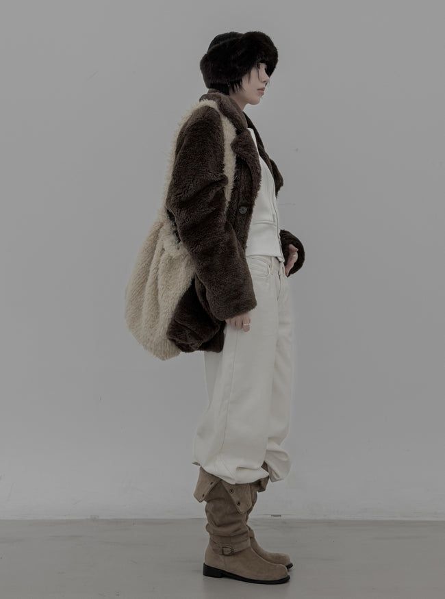 Velvet Denim Wide Pants
