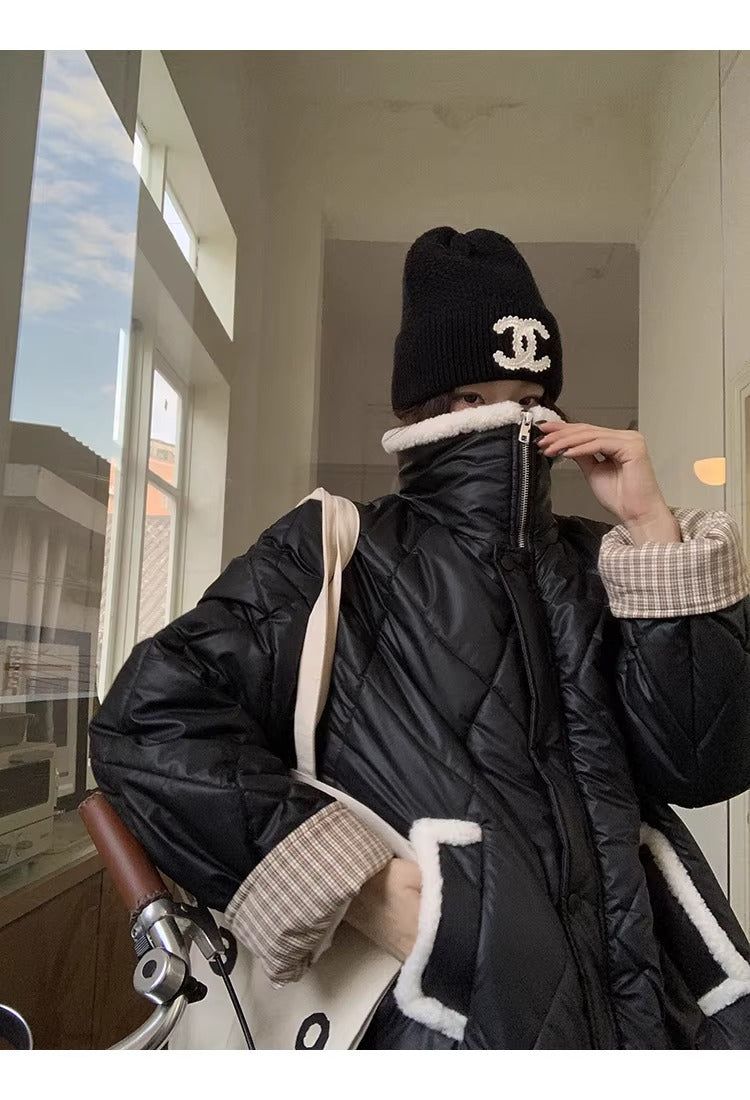 Highland Black Quilting Half Coat Jacket