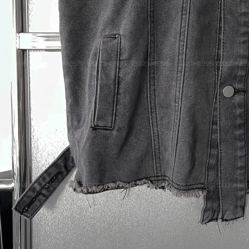 Black Jeans Denim Vest D725013534026