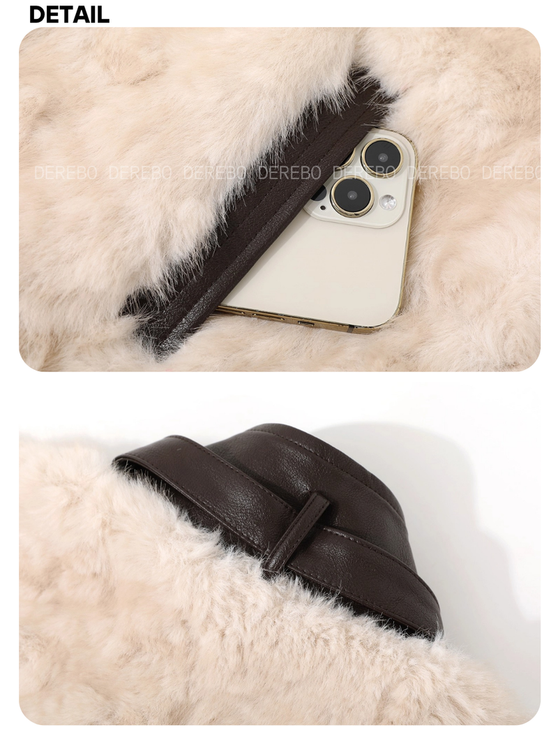 Mood-shirring leather jacket