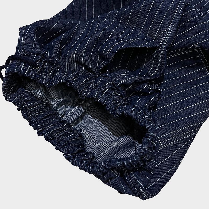 stripe denim shorts_blue