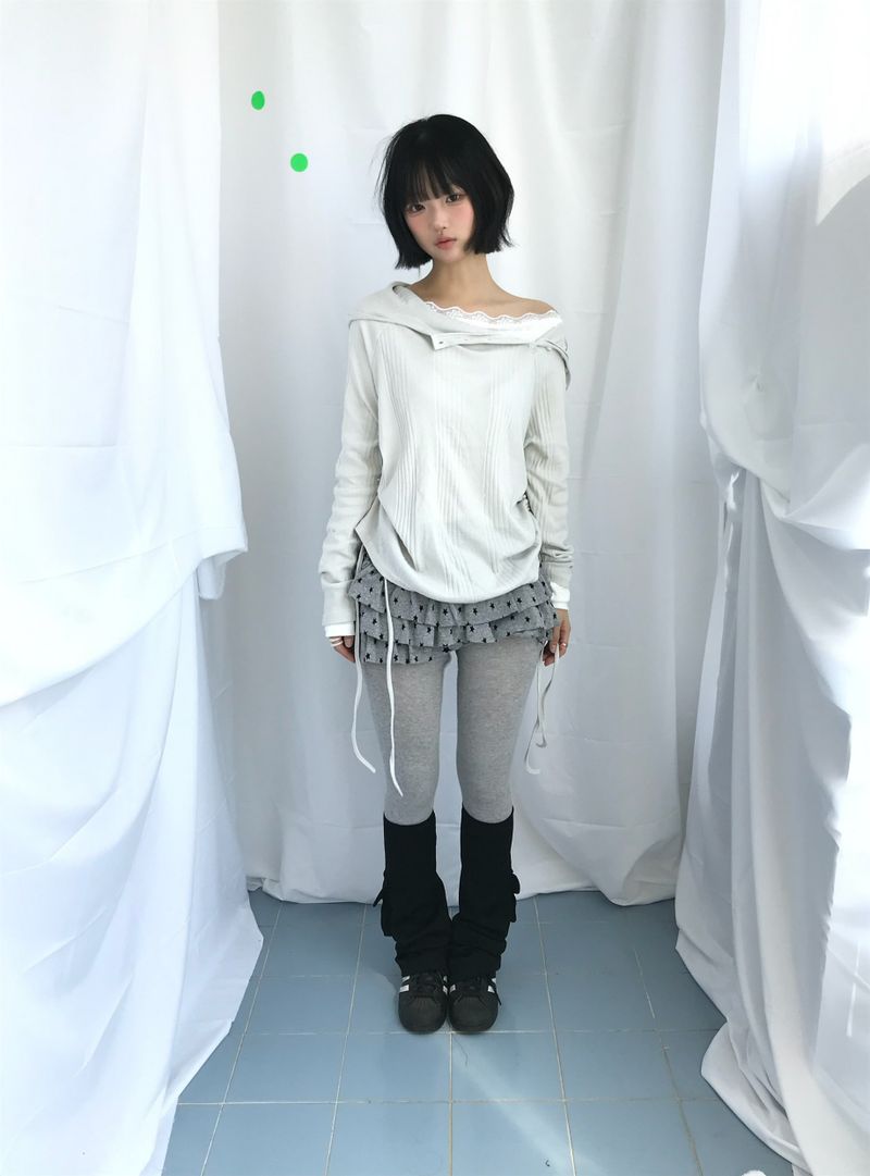 Lenny Shirring High-Neck Knitwear