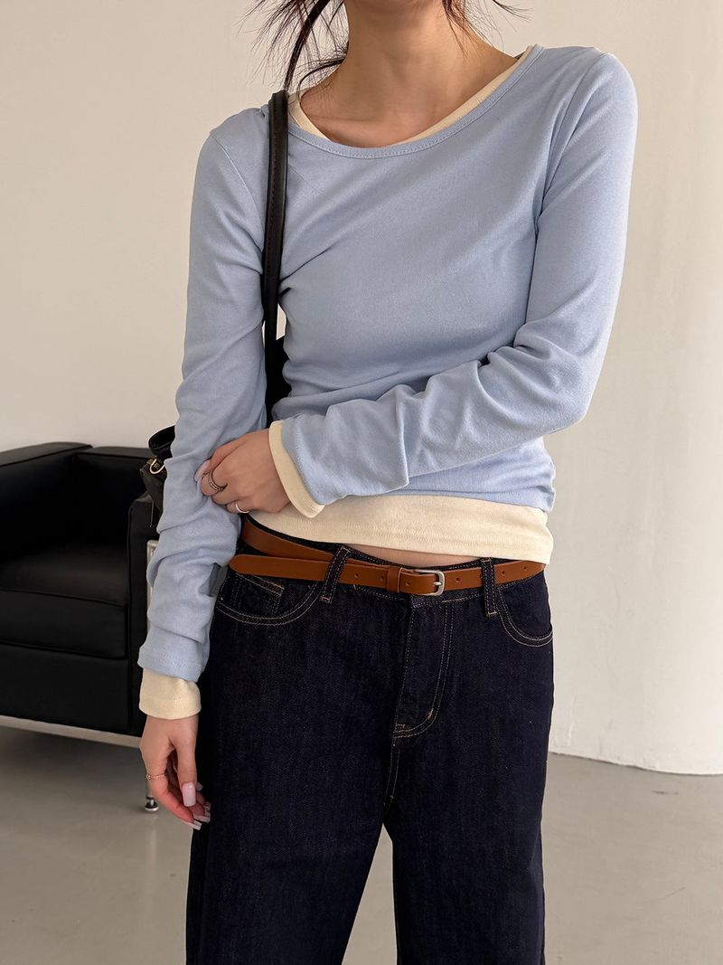 MUZESEOUL（ミューズソウル）の「Slim fit basic long sleeves(11color)（Tops）」