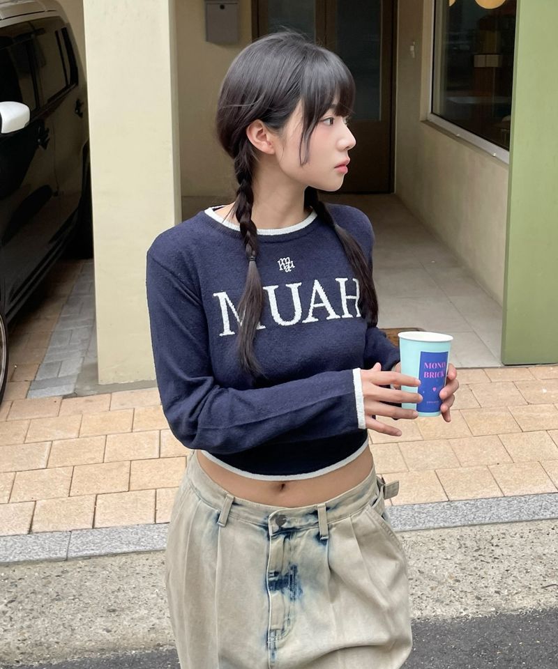 LOGO BOUCLE ROUND KNIT