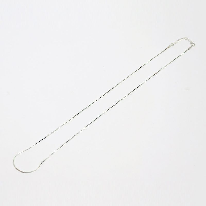 silver thin snake chain necklace (silver