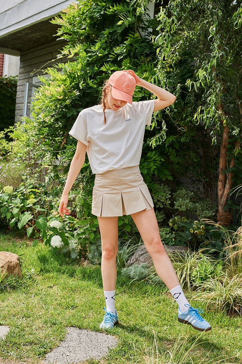 ROUND LOGO OVERSIZED T-SHIRTS_2COLORS