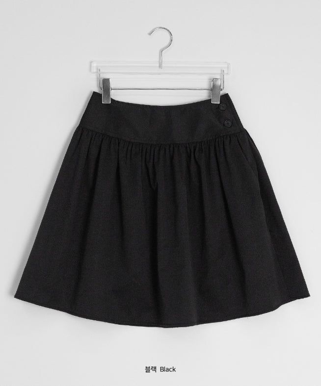Fog Button Midi Skirt