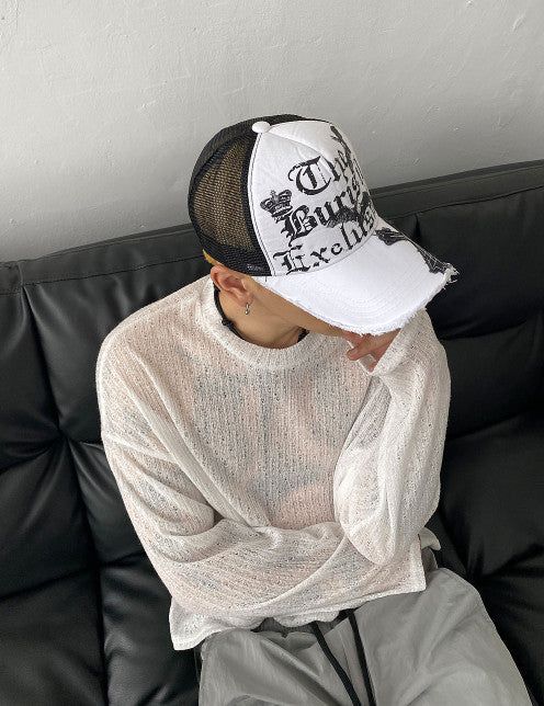 No.9631 cross VTG mesh CAP (4color)