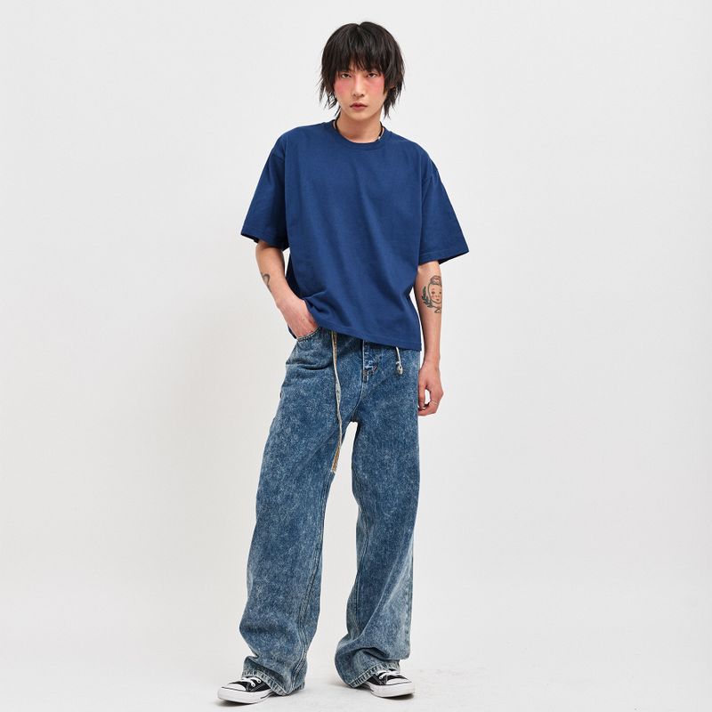 Men's Crop T-Shirt Navy