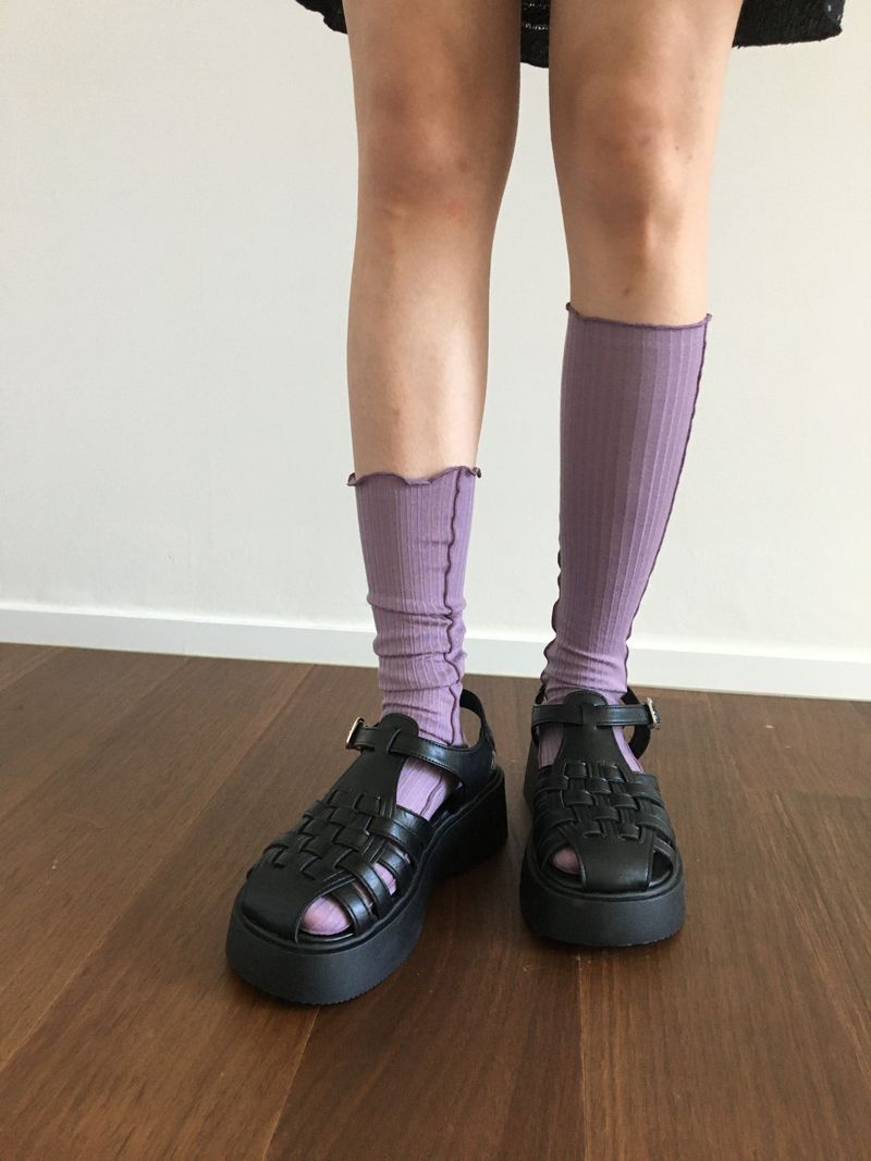 Popping Tencel Knee Socks (4color)