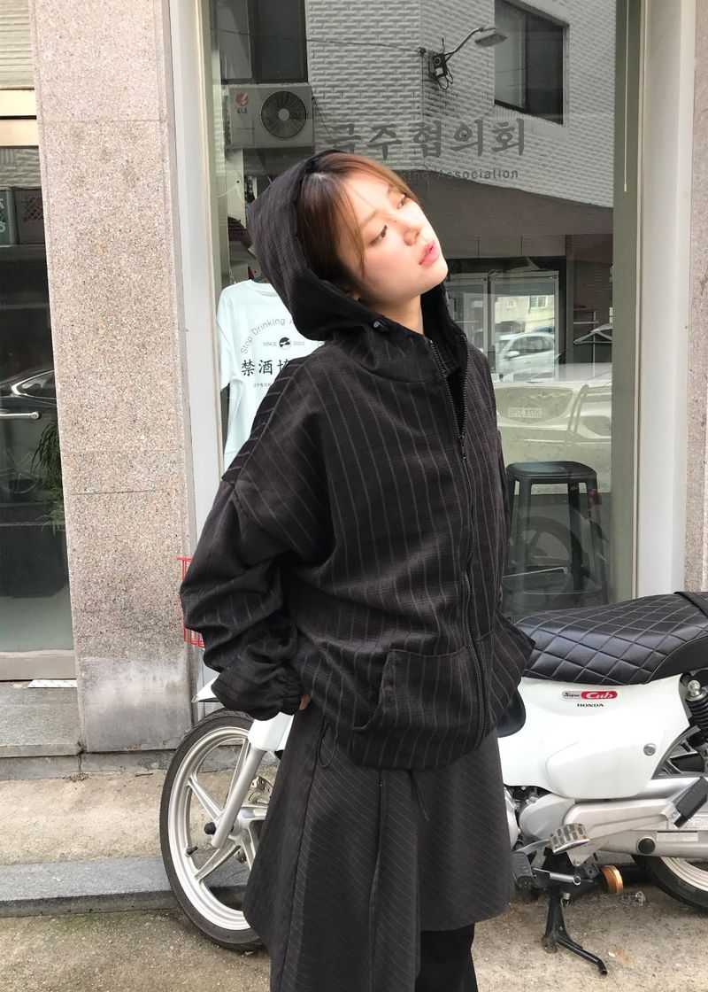 WOOHWA(ウファ)の「 STRING VELLVET HOOD JACKET(Jackets/Outerwear)」