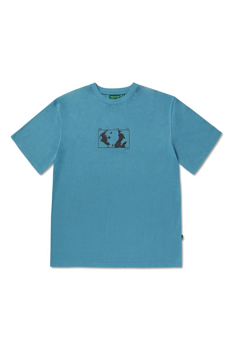 Square Graphic Tee_Blue Grey
