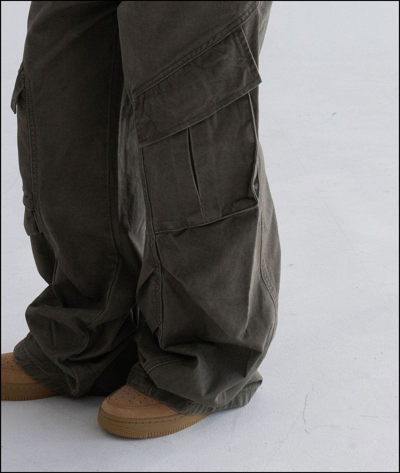 Koke pigment cotton cargo pants