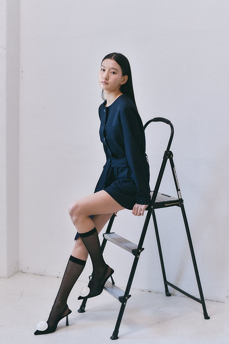 City Belted Jumpsuit_Navy