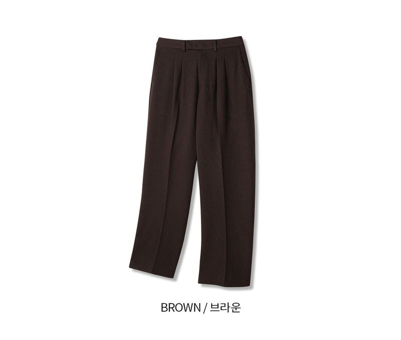 ASCLO Cozy Two Tuck Wide Slacks (4color)