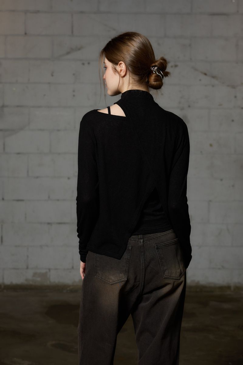 ARE WOOL LONG SLEEVE SET / BLACK
