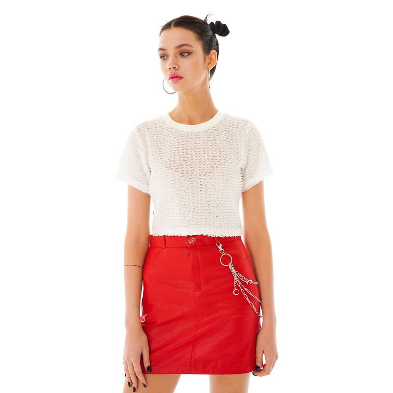 Frill T-shirt [White]