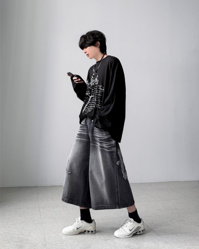 Hyke Black Bermuda Denim