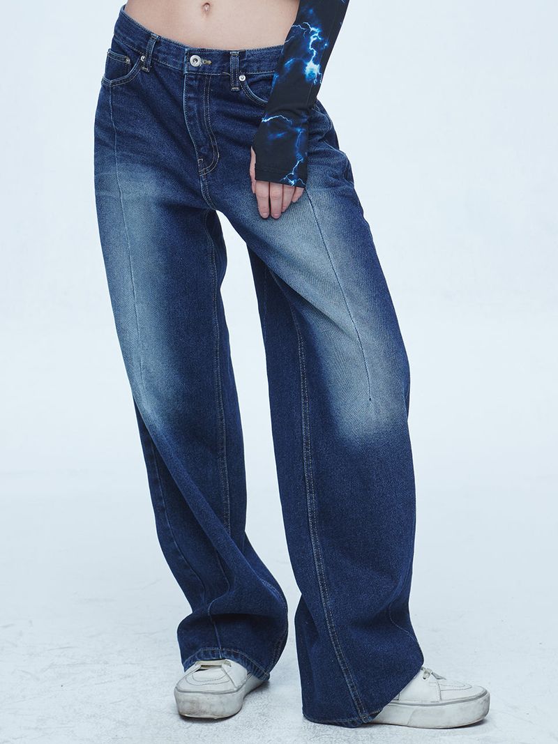 Sserpe（セルぺ）の「Vintage Washing Wide Denim Pants Blue（Pants）」