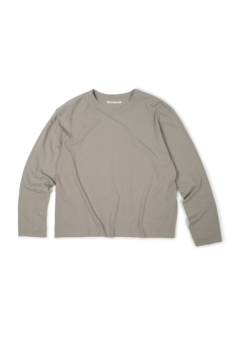 ETCE（イーティーシーイー）の「(BASE) SIDE PANEL LONG SLEEVE (GRAY)（Tops）」