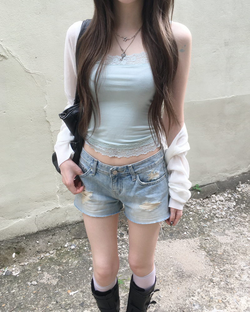 Pastel lace sleeveless